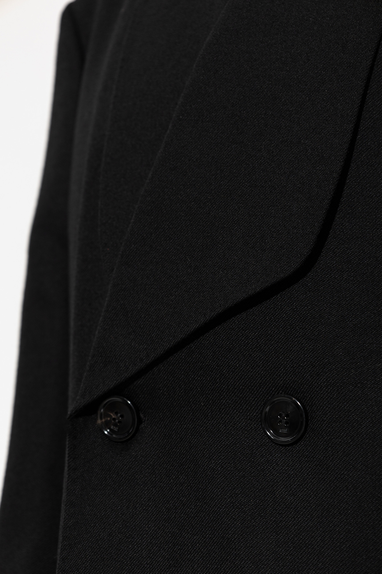Ami Alexandre Mattiussi Black Wool Coat with Single Back Vent